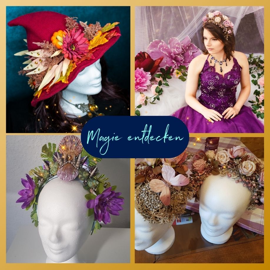 Eine Auswahl von selbstgebauten Headpieces